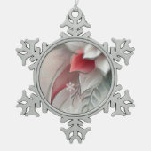 イーサリークリスマスフローラスノーフレークオーナメント スノーフレークピューターオーナメント (正面)