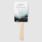 イーサリーグラデーションミスト海軍結婚の式典 ハンドファン (正面)