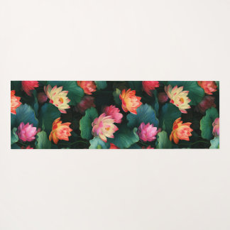 イーサリーピンク蓮の花アールヌーボーインスパイア ヨガマット