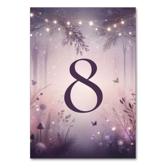 イーサリーフェアリーのライトのフォレ結婚スト テーブルナンバー (正面)