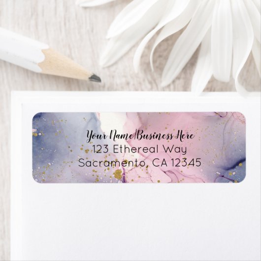 イーサリーペリウィンクルピンク金ゴールドインキーファンタジーグラム ラベル (インサイチュ)