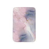 イーサリーペリウィンクルピンク&金ゴールドインキーファンタジーグラム バスマット (正面縦)