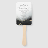 イーサリーミッグラデーショントブラックの式結婚プログラム ハンドファン (正面)