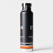 イーサンの名前はスポーツのモノグラムオレンジを意味する ウォーターボトル (右面)