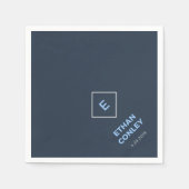 イーサンスバー（ユダヤ教の）バル・ミツバーカクテルナプキン スタンダードカクテルナプキン (正面)