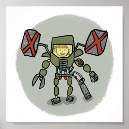 イーサンズメカコミブックスタイルプリント ポスター