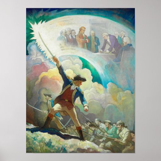 イーサン・アレン、独立前駆け、1934年 ポスター (正面)