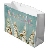 イーサーウサギヴィンテージ素晴らし写真 ラージペーパーバッグ (裏面アングル)