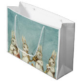 イーサーウサギヴィンテージ素晴らし写真 ラージペーパーバッグ (正面アングル)