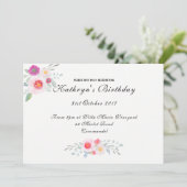 ·イーシンプルテエレガントント·フローラ、ピオニー·ウォーターカラー 招待状 (スタンド正面)