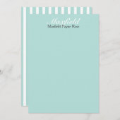 イージーエレガンス カスピアンブルー 個人名入り フラットカード 招待状 (正面/裏面)