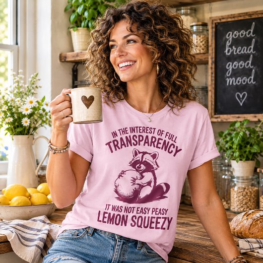 イージーピージーレモン スクイージー 面白い アライグマ Tシャツ