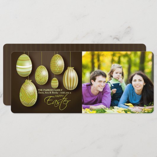 イースタぶら下がったーエッグスフォトカード シーズンカード (正面/裏面)