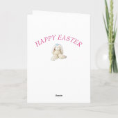 イースタパーソナライズされたーカード、ベビー写真の追加カワイトピンク シーズンカード (裏面)