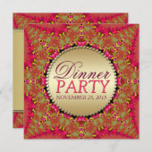 イースタレースのようンフュージョンディナーパーティの招待状 招待状 (正面/裏面)
