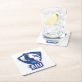 イースタンイリノイ大学のPanthersロゴ スクエアペーパーコースター (インサイチュ)