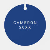 イースタンイリノイ大学のPanthersロゴ メタルオーナメント (裏面)