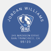 イースタンイリノイ大学のPanthersロゴ ラウンドシール (正面)