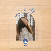 イースタンイリノイ州Panthers Paw Print & EIU アクリル招待状 (正面)