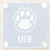 イースタンイリノイ州Panthers Paw Print & EIU ガラスコースター (裏面)