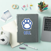 イースタンイリノイ州Panthers Paw Print & EIU シール (iPadカバー)