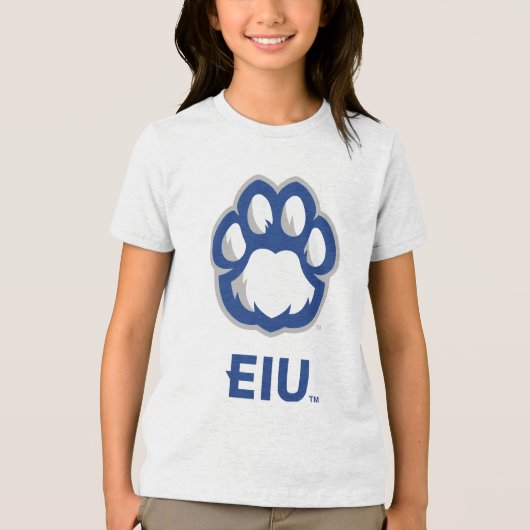 イースタンイリノイ州Panthers Paw Print & EIU トライブレンドTシャツ (正面)