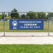 イースタンイリノイ州Panthers Paw Print & EIU 横断幕 (インサイチュ)