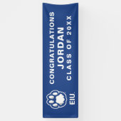 イースタンイリノイ州Panthers Paw Print & EIU 横断幕 (縦)