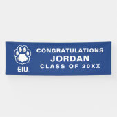 イースタンイリノイ州Panthers Paw Print & EIU 横断幕 (横)