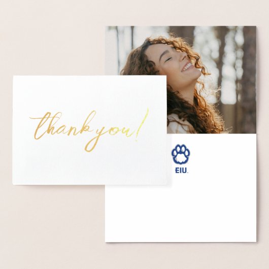 イースタンイリノイ州Panthers Paw Print & EIU 箔カード (ディスプレー)