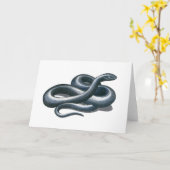 イースタンインディゴスネーク自然アートカード カード (黄色い花)