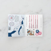 イースタンカリブのマイアミクルーズパスポートピンクネイビー 招待状 (内部)