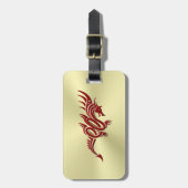 イースタンクリムゾンドラゴン、エンボス効果金ゴールド ラゲッジタグ (正面縦)