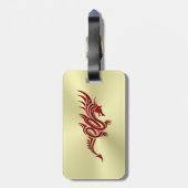 イースタンクリムゾンドラゴン、エンボス効果金ゴールド ラゲッジタグ (裏面縦)