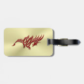 イースタンクリムゾンドラゴン、エンボス効果金ゴールド ラゲッジタグ (裏面横)