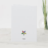 イースタンスターの注文OES用のGet Well Card サンキューカード (裏面)