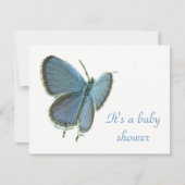 イースタンテールブルーバタフライベビー招待状 招待状 (正面)