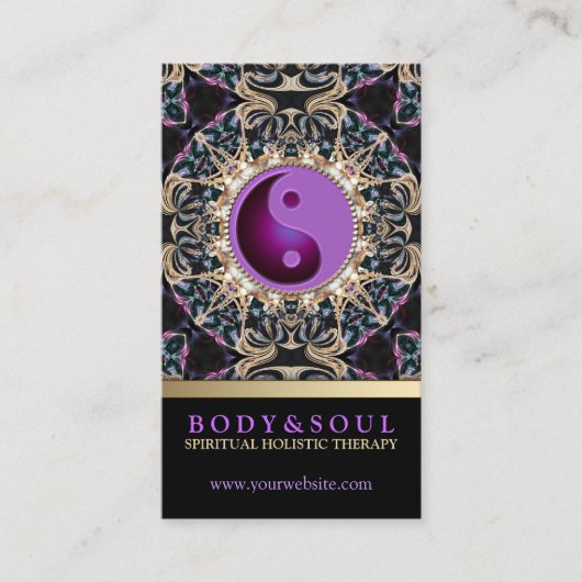 イースタンパープルインヤンニューエイジヨガ名刺 名刺 (正面)