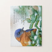 イースタンブルーバードオンアイスカバーリムパズル ジグソーパズル (縦)