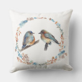 イースタンブルーバードフローラリース クッション (裏面)