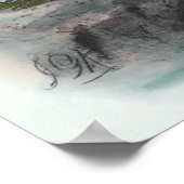 イースタンリーフエグレットと白い顔のヘロン ポスター (角)