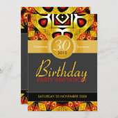 イースタンレッドフェザーゴールデンエイジ誕生日パーティー 招待状 (正面/裏面)