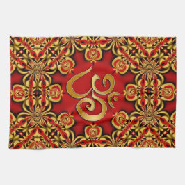 イースタンレッド金ゴールドOMキッチンティークロス キッチンタオル