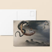 イースタン中国のドラゴンファンタジートラ飛んでいるーボート ポストカード