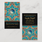 イースタン金ゴールドロータスフラワー陰陽名刺 名刺 (正面/裏面)