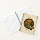 イースタン・アンド・ウェスタン・セミフェレスの地図カスタムスチームパンク ノートブック (内部)