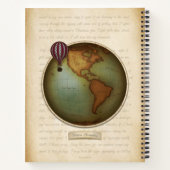 イースタン・アンド・ウェスタン・セミフェレスの地図カスタムスチームパンク ノートブック (裏面)