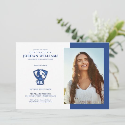 イースタン・イリノイ大学パンテーズのロゴ 案内状 (スタンド正面)