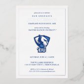 イースタン・イリノイ大学パンテーズのロゴ 箔招待状 (正面)