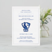 イースタン・イリノイ大学パンテーズのロゴ 箔招待状 (立ち正面)